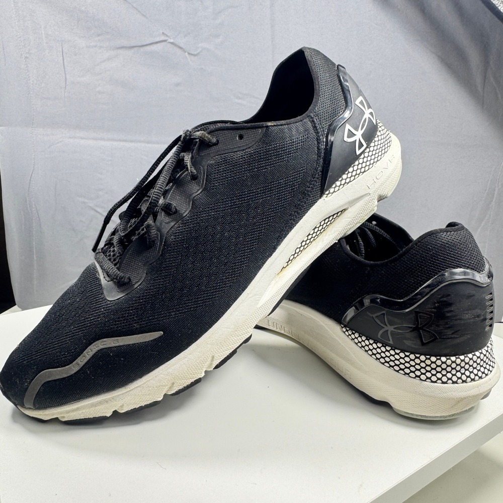 Under Armour HOVR Sonic 6 Mens Size 15 Black White Running Shoes Sneaker Gym